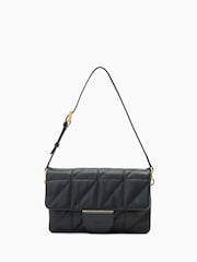 AllSaints Black Ondine Quilt Shoulder Bag - Image 1 of 6