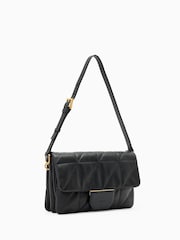 AllSaints Black Ondine Quilt Shoulder Bag - Image 3 of 6