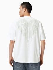AllSaints White Trip Short Sleeve Crew T-Shirt - Image 2 of 7