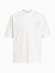 AllSaints White Trip Short Sleeve Crew T-Shirt - Image 6 of 7