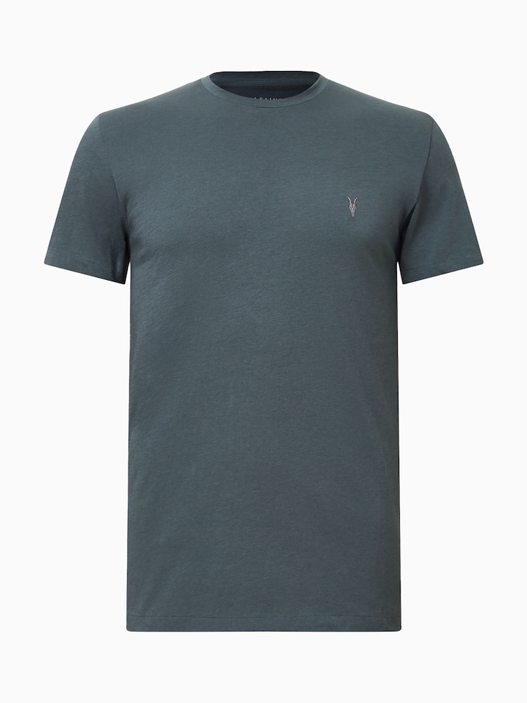 AllSaints Blue Tonic Short Sleeve Crew T-Shirt - Image 7 of 7