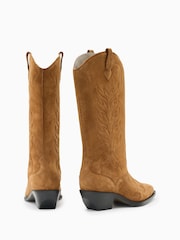 AllSaints Brown Dolly Suede Boots - Image 3 of 5