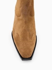 AllSaints Brown Dolly Suede Boots - Image 4 of 5