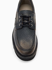 AllSaints Black Skiff Boat Shoes - Image 4 of 5