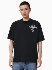 AllSaints Black Reincarnate Short Sleeve Crew T-Shirts - Image 1 of 8