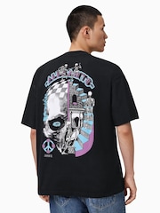 AllSaints Black Reincarnate Short Sleeve Crew T-Shirts - Image 3 of 8
