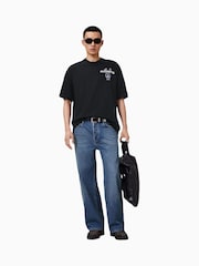 AllSaints Black Reincarnate Short Sleeve Crew T-Shirts - Image 6 of 8