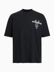 AllSaints Black Reincarnate Short Sleeve Crew T-Shirts - Image 7 of 8
