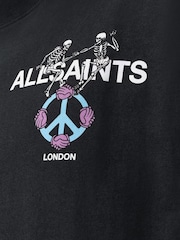 AllSaints Black Reincarnate Short Sleeve Crew T-Shirts - Image 8 of 8