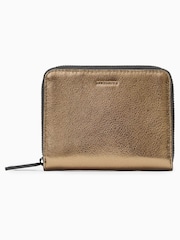 AllSaints Yellow Lena Hex Zip Wallet - Image 1 of 5