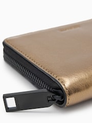 AllSaints Yellow Lena Hex Zip Wallet - Image 3 of 5