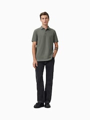 AllSaints Light Green Reform Shortsleeve Polo Shirt - Image 3 of 7
