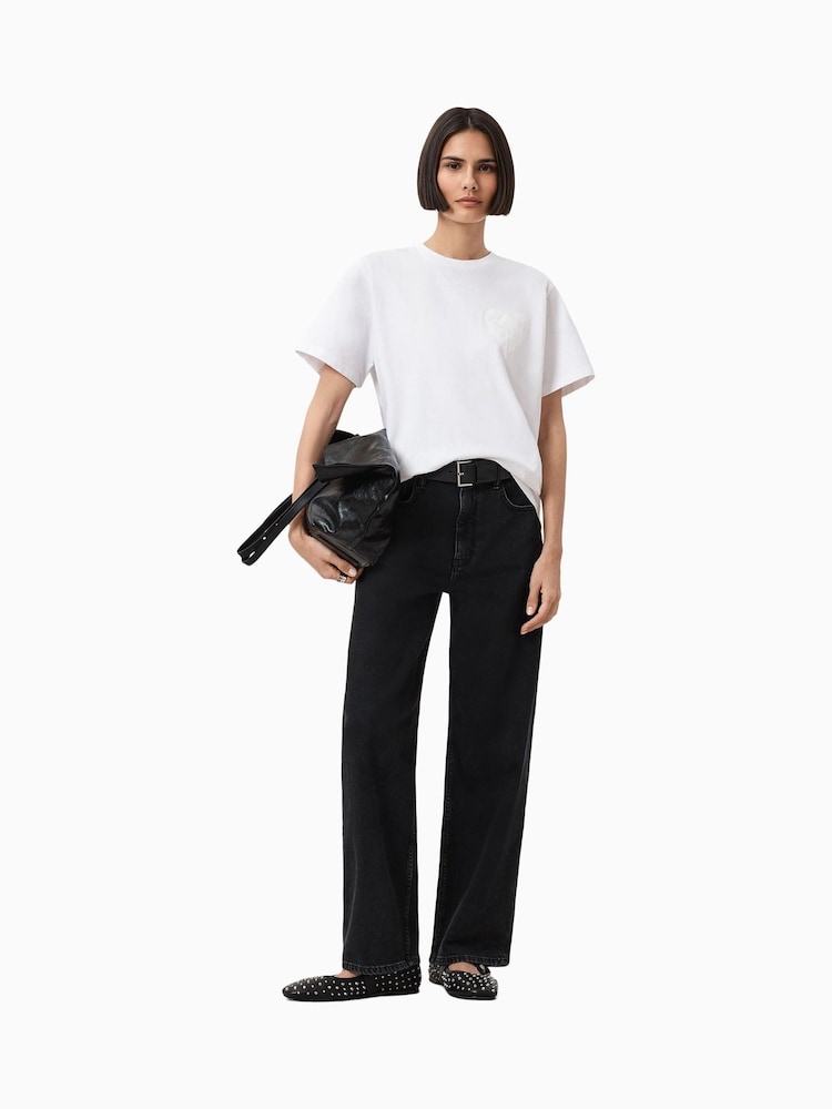 AllSaints White Poster BF T-Shirt - Image 1 of 7 AllSaints White Poster BF T-Shirt - Image 1 of 7