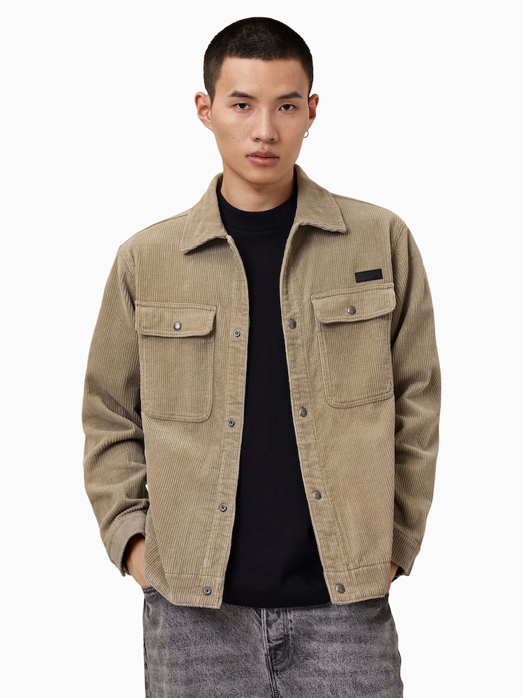 AllSaints Brown Castleford Jacket - Image 1 of 8