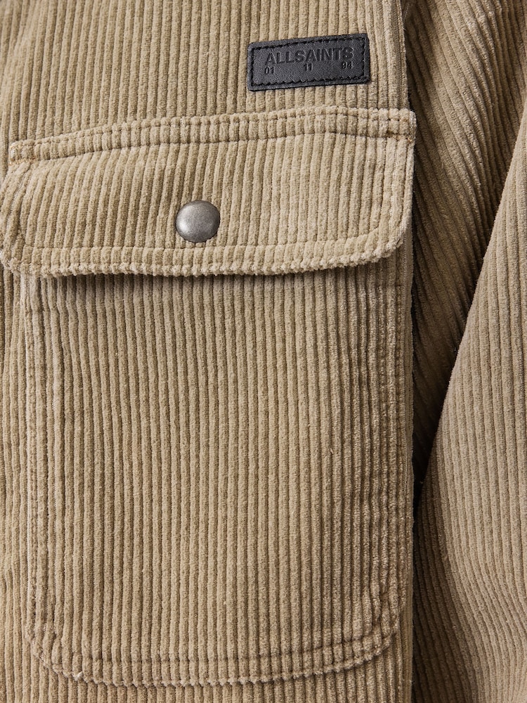 AllSaints Brown Castleford Jacket - Image 8 of 8