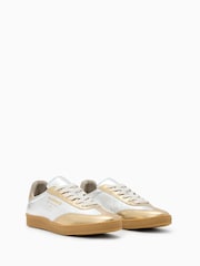 AllSaints Metallic Thelma Met Sneakers - Image 2 of 5