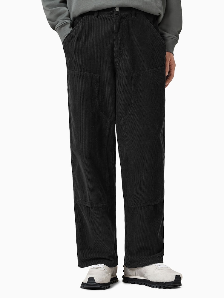 AllSaints Black Dunstan Trousers - Image 1 of 6