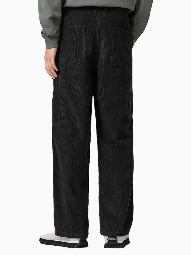 AllSaints Black Dunstan Trousers - Image 2 of 6