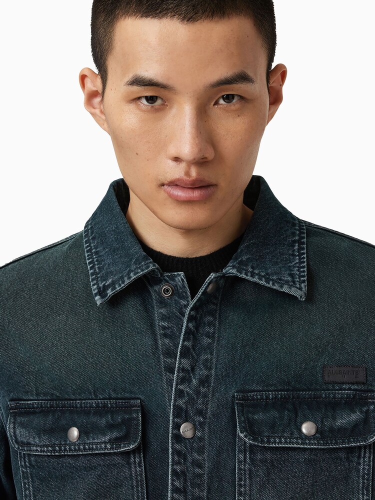 AllSaints Blue Castleford Jacket - Image 2 of 8