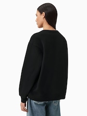 AllSaints Black Trip Piper Sweat Top - Image 2 of 6
