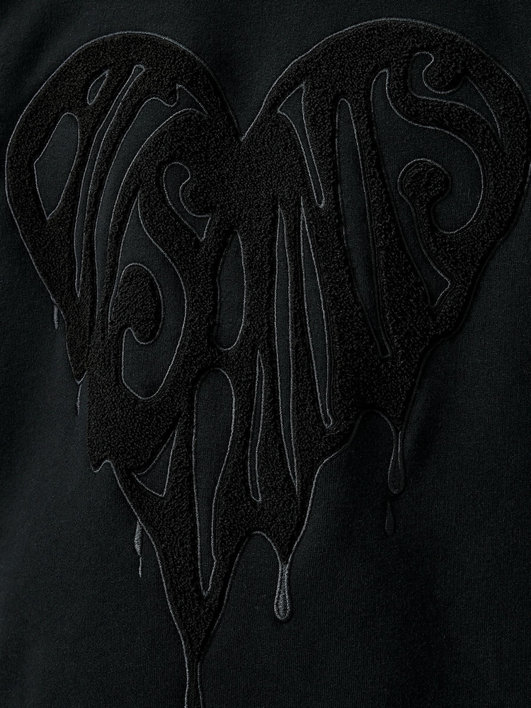 AllSaints Black Trip Piper Sweat Top - Image 6 of 6