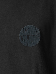 AllSaints Black Waved Short Sleeve Crew T-Shirt - Image 4 of 7