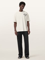 AllSaints White Drip Short Sleeve Crew T-Shirt - Image 3 of 8