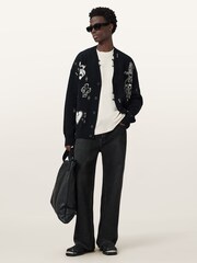 AllSaints White Drip Short Sleeve Crew T-Shirt - Image 4 of 8