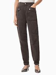 AllSaints Brown Val Tencel Trousers - Image 1 of 9