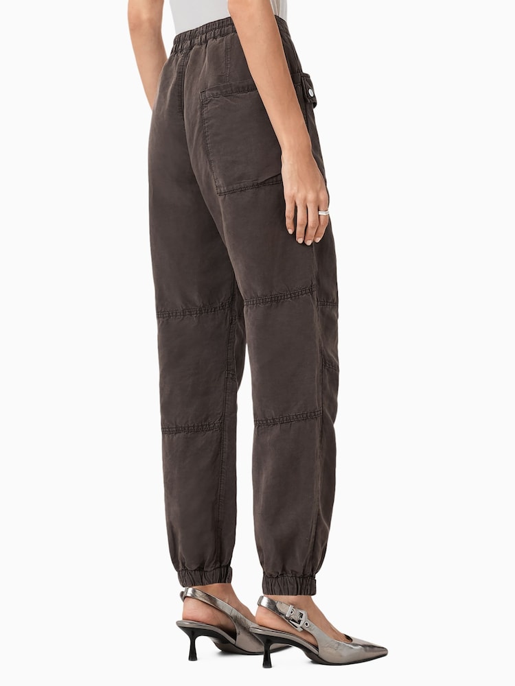 AllSaints Brown Val Tencel Trousers - Image 2 of 9