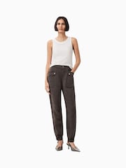 AllSaints Brown Val Tencel Trousers - Image 3 of 9