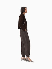 AllSaints Brown Val Tencel Trousers - Image 4 of 9
