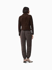 AllSaints Brown Val Tencel Trousers - Image 5 of 9