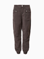 AllSaints Brown Val Tencel Trousers - Image 9 of 9