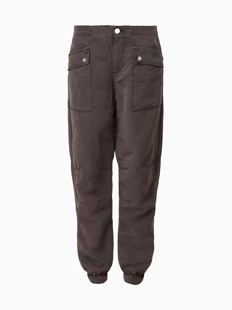 AllSaints Brown Val Tencel Trousers - Image 9 of 9