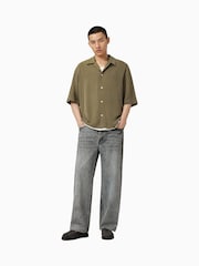 AllSaints Green Rialto Short Sleeve Shirt - Image 4 of 6
