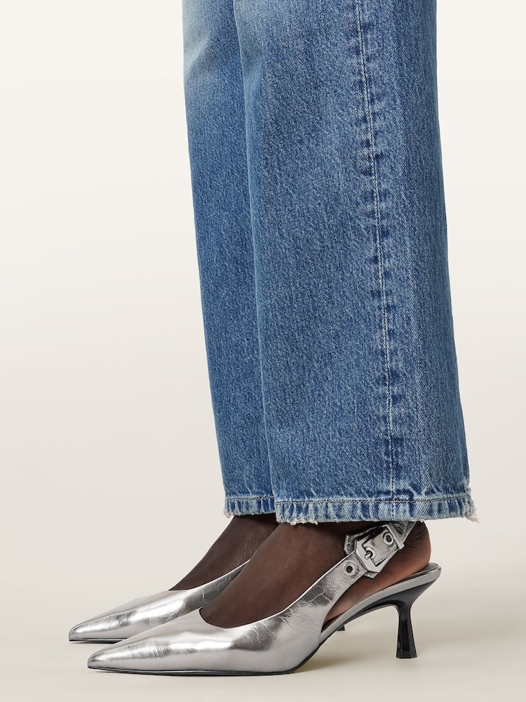 AllSaints Grey IDIYA Slingback Sandals - Image 2 of 8
