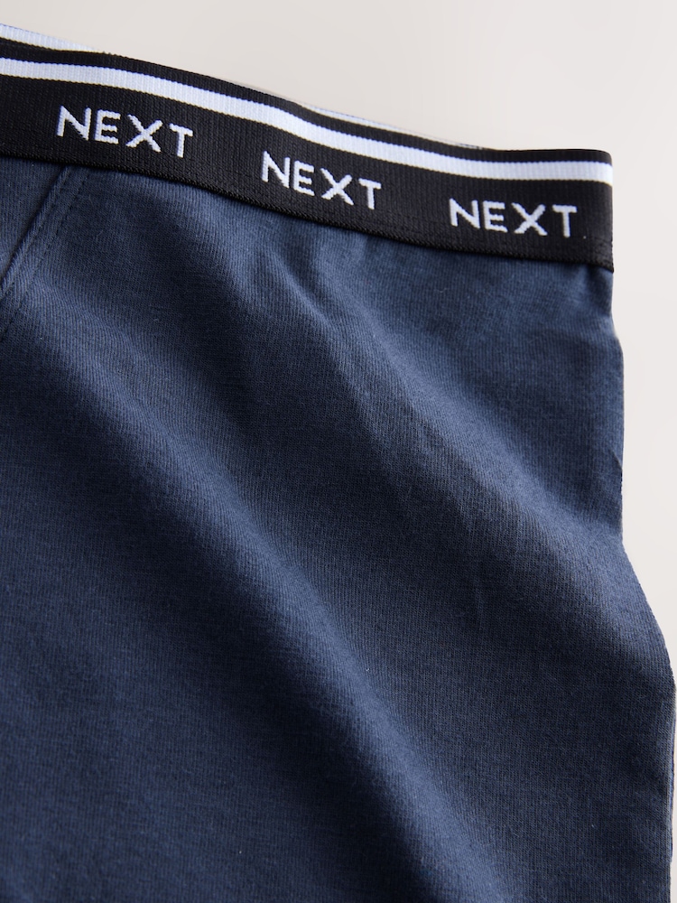 Navy/Chocolate Stripe Boyshort Cotton Logo Knickers 7 Pack - Image 10 of 10 Navy/Chocolate Stripe Boyshort Cotton Logo Knickers 7 Pack - Image 10 of 10
