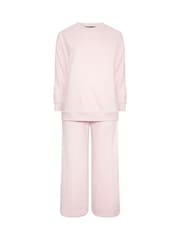 Rosa - Conjunto de moletom com gola redonda Yours Curve e calça de moletom - Imagem 5 de 5