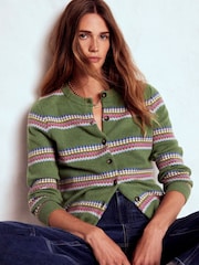Boden Green Edie Fair Isle Cardigan - Image 1 of 6