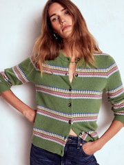 Boden Green Edie Fair Isle Cardigan - Image 2 of 6