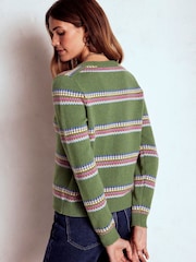 Boden Green Edie Fair Isle Cardigan - Image 3 of 6