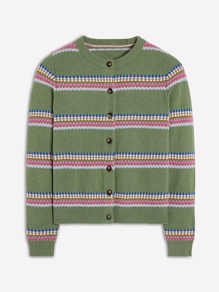 Boden Green Edie Fair Isle Cardigan - Image 6 of 6