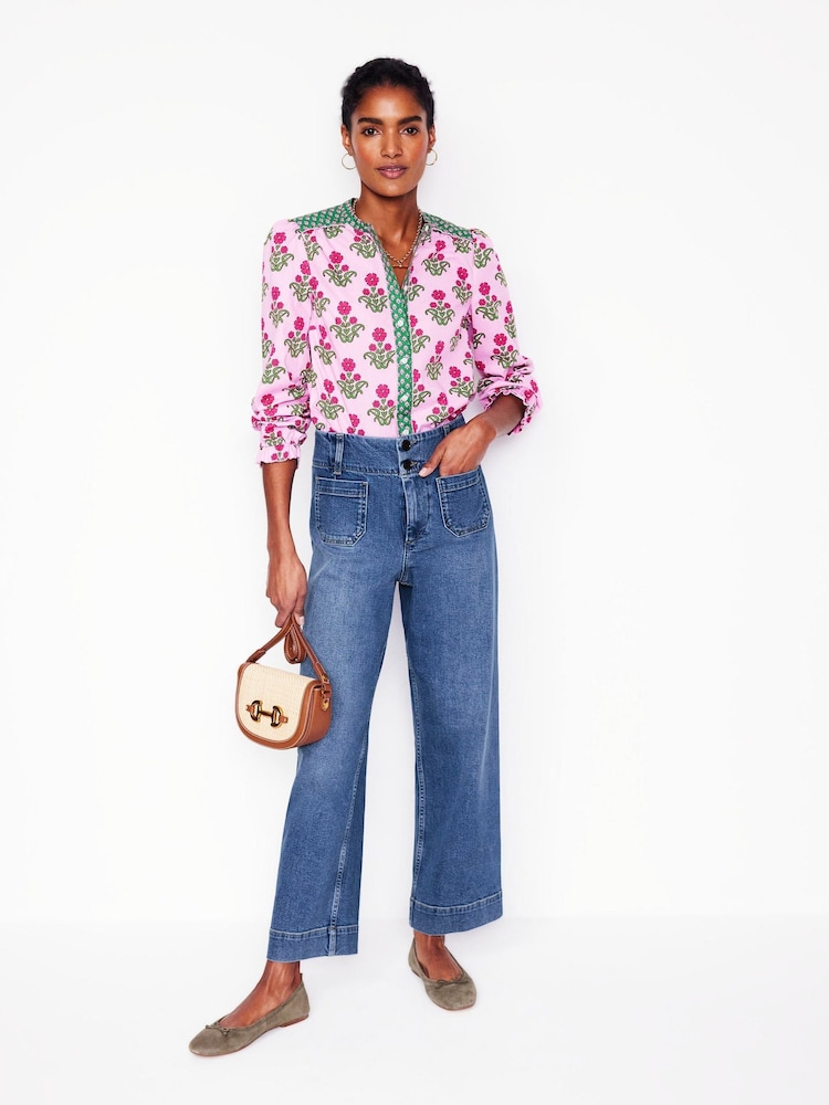 Boden Blue Primrose Patch Pocket Jeans - Image 1 of 4 Boden Blue Primrose Patch Pocket Jeans - Image 1 of 4