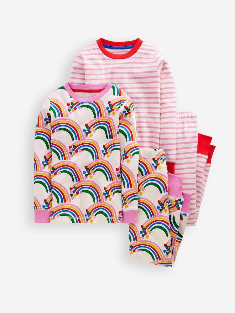 Boden Natural Snug Pyjamas 2 Pack - Image 1 of 3