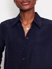 Boden Blue Sienna Silk Shirt - Image 2 of 6