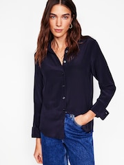 Boden Blue Sienna Silk Shirt - Image 5 of 6