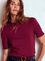Camiseta Boden Supersoft com detalhe de babado - Imagem 4 de 6