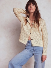 Boden Cream Astrid Knitted Jacket - Image 1 of 6