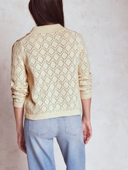 Boden Cream Astrid Knitted Jacket - Image 3 of 6